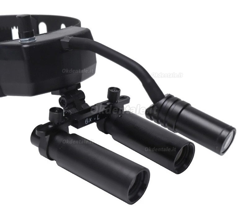 Occhiali ingrandenti dentista YUYO DY-005 6X + luce per occhiali ingrandenti a LED da 3W